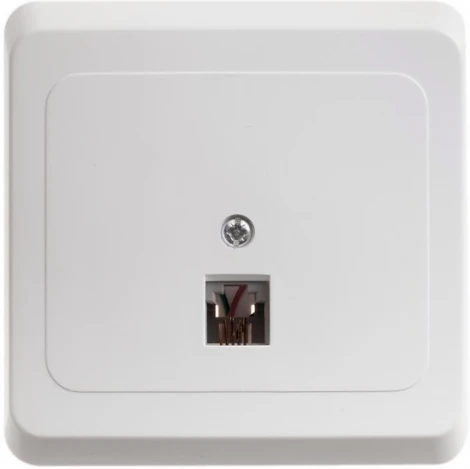 Телефонная розетка встраиваемая RJ-11 (белый) Systeme Electric Этюд TELC-001B