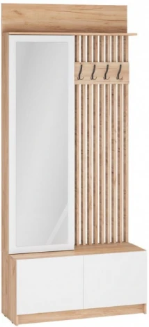 Модульная прихожая Молд комплектация 1 (Молд комплектация 1 дуб крафт золотой / глянец белый) Woodville арт.581937