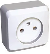 Розетка накладная без заземления со шторками (кремовый) Systeme Electric Этюд PA16-002K