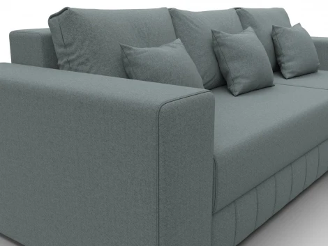 Диван угловой Лига-076 угол универсальный (ДСП/Пластик/Рогожка/Серый) Лига Диванов 129837