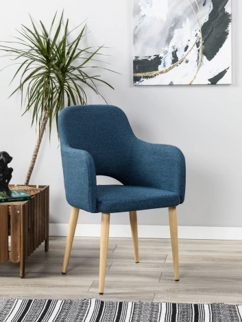 Кресло Ledger Cканди БлюАрт Натуральный Дуб R-Home арт.41012440_БлюАртНДуб