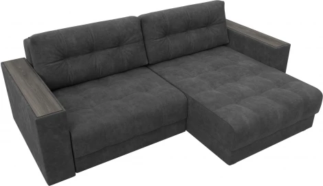 Диван угловой с декором Лига-049 НПБ Лига Диванов (Велюр) арт.128462