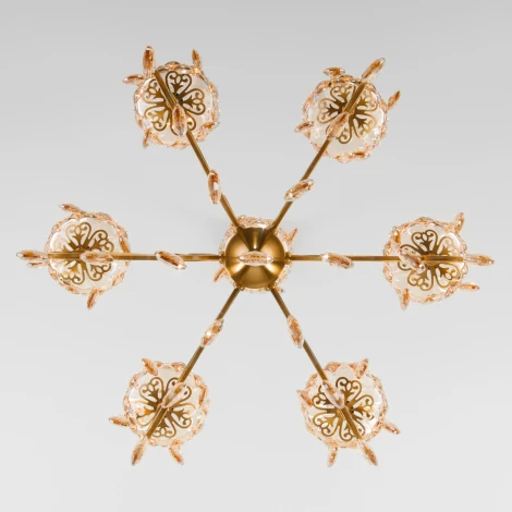 Подвесная люстра Eurosvet Escada 10109/6 бронза/тонированный хрусталь Strotskis