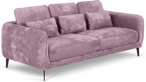Диван Amsterdam трехместный ОГОГО (арт.786592), (Ткань,Велюр/Фиолетовый)