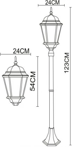 Наземный фонарь Arte Lamp Genova A1206PA-1BN