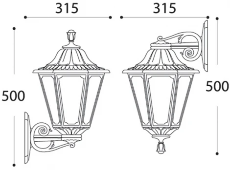 Светильник уличный настенный Fumagalli Bisso/Rut DN E26.131.000.VXE27DN