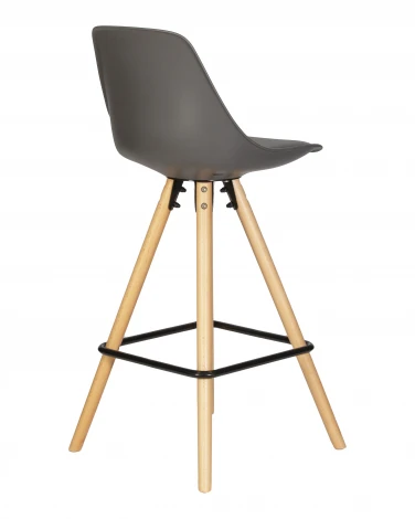Стул полубарный RONNI (ножки светлый бук, тёмно-серый (GR-04))