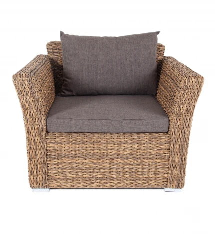 Кресло из искусственного ротанга (гиацинт), цвет соломенный 4SIS Капучино YH-C1130W-3-TW