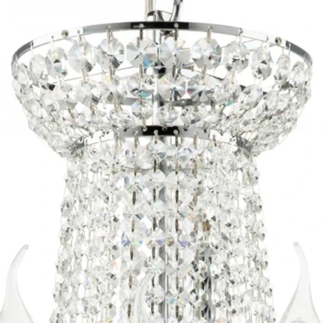 Подвесная большая люстра Osgona Classic 700164 (220V, хрусталь, подсвечник, свеча)