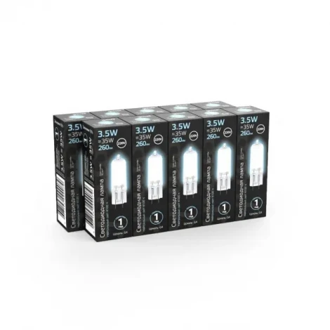 Лампочка светодиодная капсульная прозрачная колба G4 3 Вт 260 lm 4100K дневное белое свечение Gauss 107807203