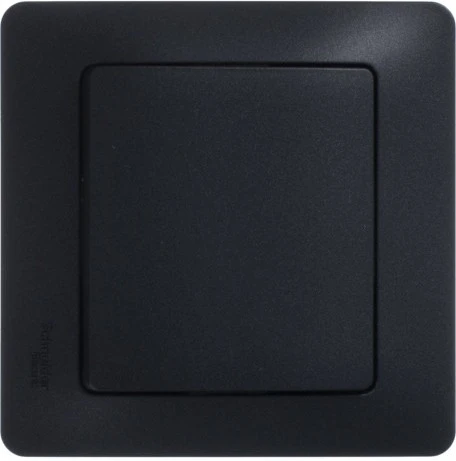 Выключатель встраиваемый одноклавишный (антрацит) Systeme Electric Glossa GSL000761