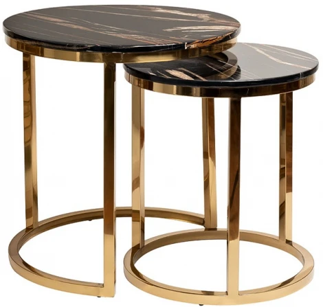 Журнальный стол Garda Decor 57EL-ET101B-BL (Золото/Черный)