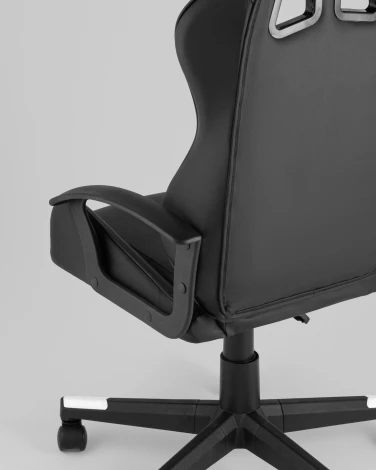 Кресло спортивное TopChairs Warden черно-белый арт.УТ000039483