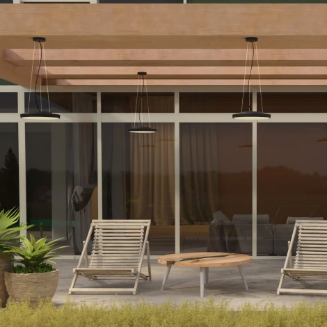 Подвесной светильник Novotech Virtuo 359290 черный IP54 LED 32W 220V 4000K (на тросе, круглые)