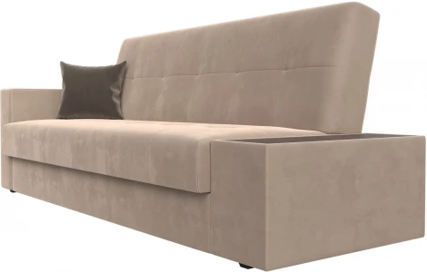 Диван-книжка Лига-020 стол справа (Бежевый,Коричневый/Велюр) Лига Диванов арт.118473