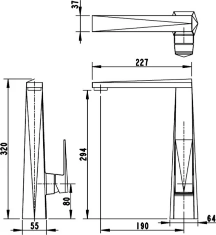 Смеситель Bravat Iceberg F776110C-2 для кухонной мойки
