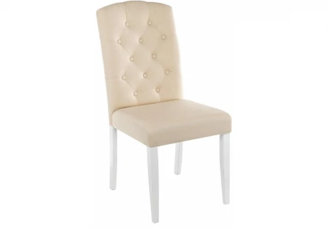 Обеденный стул Woodville Menson white / fabric сream 11024