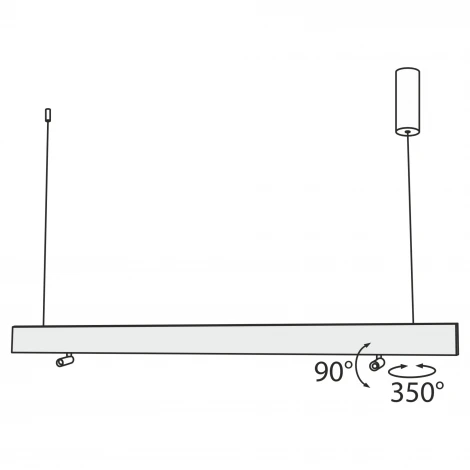 Подвесной линейный светильник светодиодный Maytoni Puntero P068PL-L27W4K (220V, на тросе)