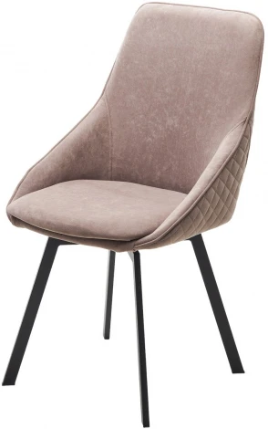 Стул CASA, 360 град. поворот. B5 Капучино, велюр / черный каркас,М-City