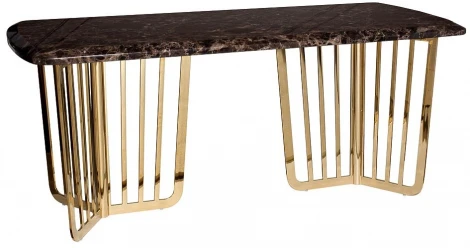 Кухонный стол Garda Decor 33FS-1800-STOL/OB-PG (Золото/Мрамор)
