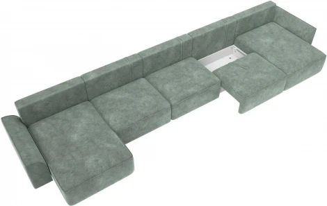 Диван п-образный Лига-048 НПБ МегаЛонг Лига Диванов (Велюр) арт.128321
