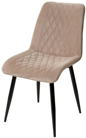 Обеденный стул M-City Поль бежевый #5, велюр / черный каркас