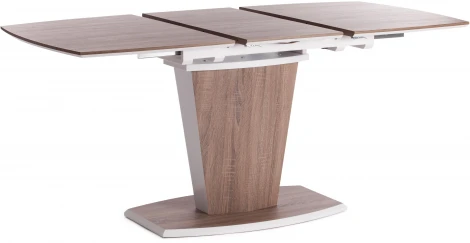 Стол FANCY МДФ HPL, 120-160х85х75 см, Дуб трюфель/Белый Tetchair 18997