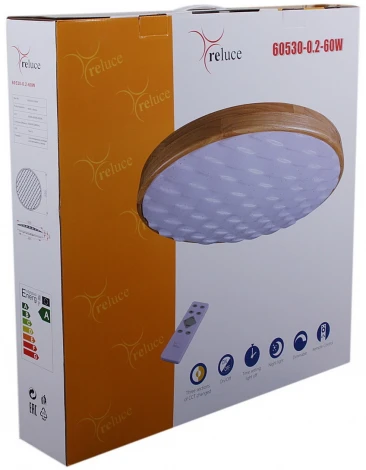 Потолочный светильник круглый светодиодный с пультом и регулировкой цветовой температуры Reluce 60530-0.2-60W (220V, круглые)
