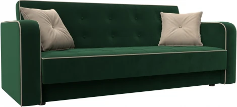 Диван-книжка Тур (Зеленый,Бежевый/Велюр) Лига Диванов арт.126124