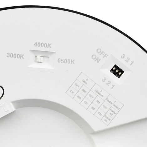 Потолочный светильник Sonex Nebula Black 7788/18L пластик/белый/черный LED 18Вт 3000/4000/6500К CCT/датчик движения