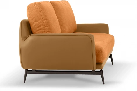 Диван Ispani трехместный ОГОГО (арт.786860), (Ткань,Экокожа/Оранжевый)