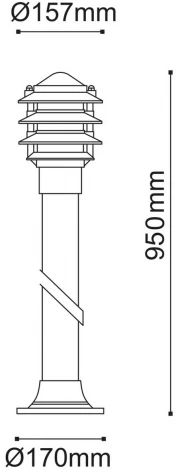 Наземный фонарь DeMarkt Уран 803040601