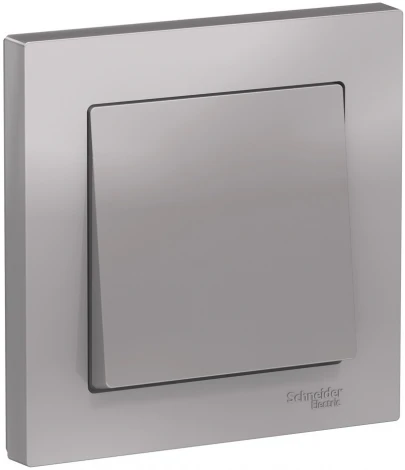 Выключатель встраиваемый одноклавишный (алюминий) Systeme Electric AtlasDesign ATN000312