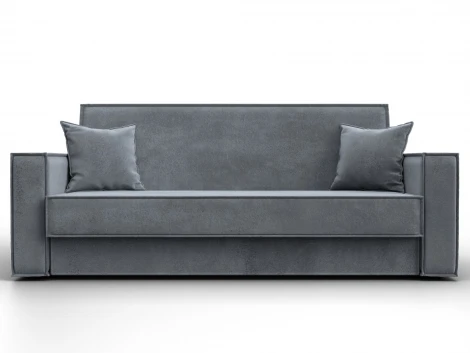 Диван-книжка Куба (ДСП,ЛДСП/Пластик/Велюр/Серый) Лига Диванов 127457