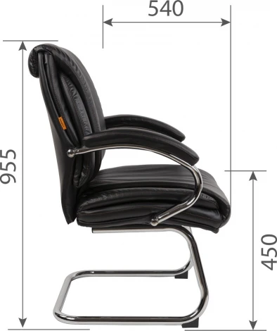 Компьютерное кресло CHAIRMAN CH423 V (Металл,Экокожа/Черный)