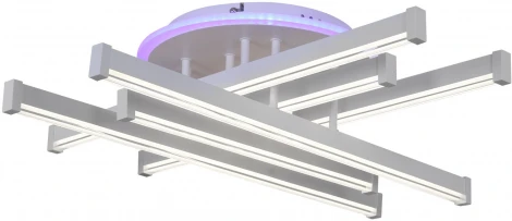 Потолочная люстра светодиодная на штанге с управлением смарфоном и пультом Reluce 01030-0.3-06 WT (регулировка яркости, 220V)