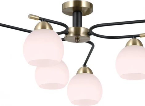 Потолочная люстра на штанге ILLUMICO IL0638-6CSQ-24 AB BK LIBRA (220V)