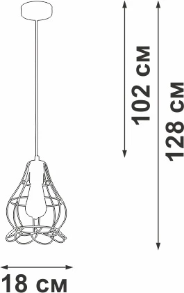 Подвесной светильник Vitaluce V2868-1/1S (220V, на проводе)