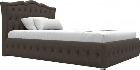 Кровать интерьерная Герда 140 (Коричневый/Рогожка) Лига Диванов арт.123062