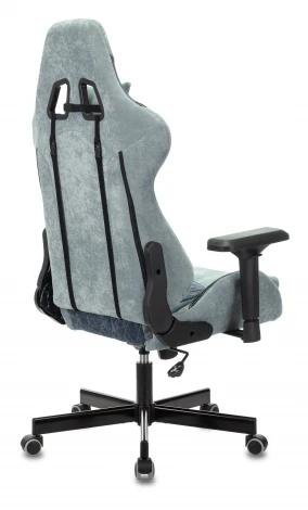 Кресло игровое Zombie VIKING 7 KNIGHT Fabric голубой текстиль/эко.кожа с подголов. крестовина металл