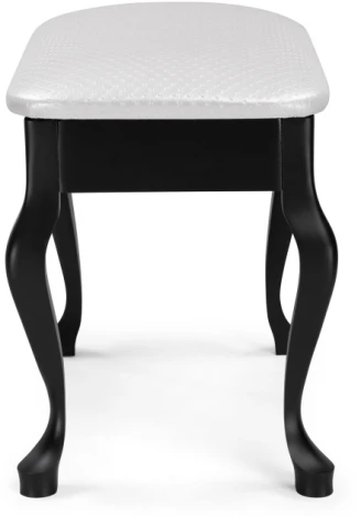 Банкетка Woodville Лусте черная / кожзам белый пунто 515166