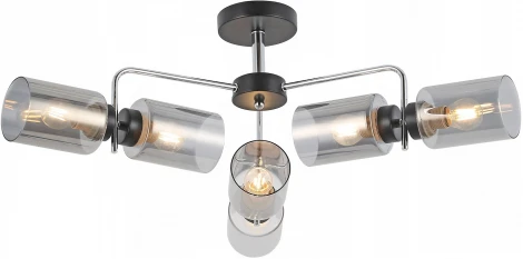 Потолочная люстра на штанге ILLUMICO IL8249-6COU-79 BK CR (220V)