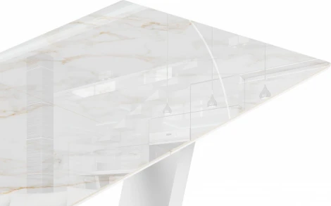 Стол на тумбе Иматра (Иматра 140(180)х80х76 carla larkin / белый) Woodville арт.588523