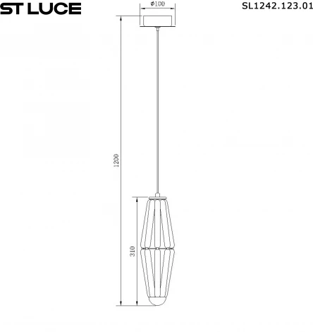 Подвесной светильник ST Luce Ciara SL1242.123.01 Хром/Золотистый G9 1*5W (220V, на проводе)