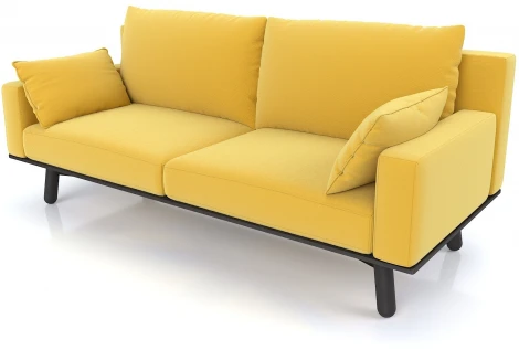 Диван Arsko прямой Колин венге велюр желтый