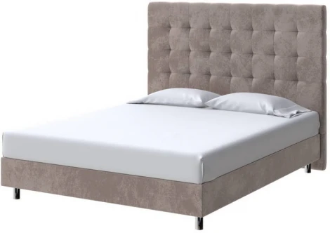 PROxSON Кровать Madrid Boxspring Standart (Ткань: Велюр Лофти Кофейный) 180x200