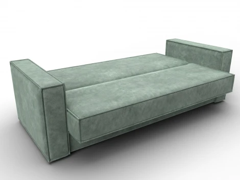 Диван-книжка Куба (ДСП,ЛДСП/Пластик/Велюр/Зеленый) Лига Диванов 127446
