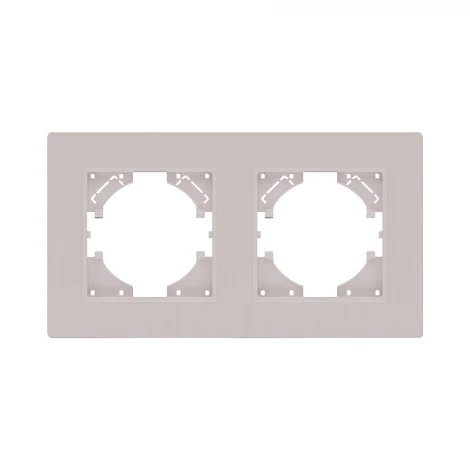 Рамка 2-постовая кашемир матовый Kollinger Eleganz Plex EP2CM