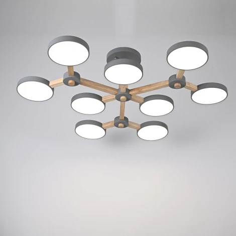 Потолочная люстра на штанге LED TURNA Серый ImperiumLoft Turna-X01 (178305-26, Умный дом, WiFi, голосовое управление)