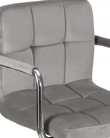 Стул барный KRUGER ARM (серый велюр (MJ9-75))